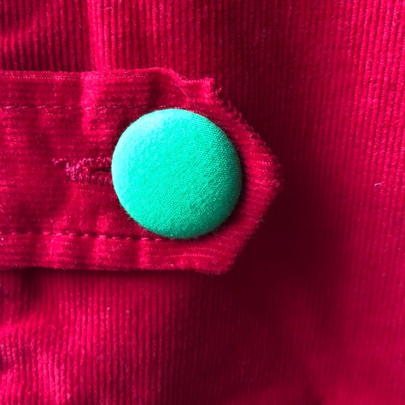 Sleeveless Mud Pie Baby Red Corduroy - Picture 4 of 5